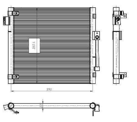 Condenser, air conditioning EASY FIT 350447 NRF Tesla NRF 350447