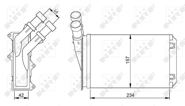 Nrf Varmevaxlare Kupevarmare Peugeot 54308 Storlek 2