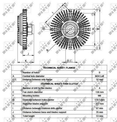 Ford Clutch Radiator Fan 49516 Nrf