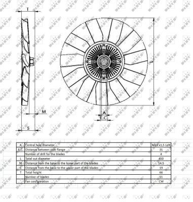 Clutch, radiator fan FULL KIT 49402 NRF