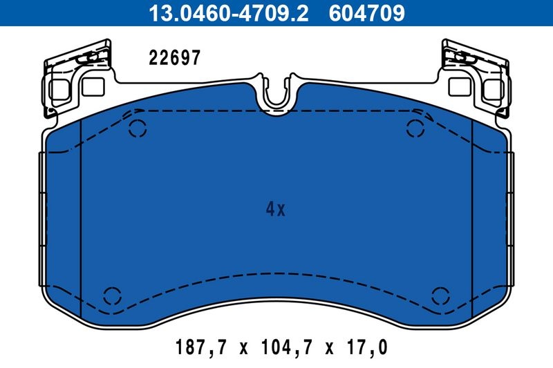 Brake Pad set, Disc Brake 13.0460-4709.2 ATE