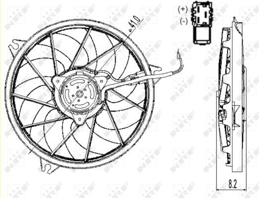 Peugeot Cooling Fan 47324 Nrf
