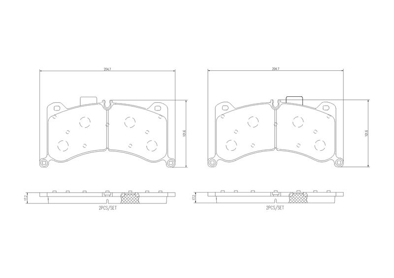 Brake Pad set, Disc Brake P 85 183 Brembo