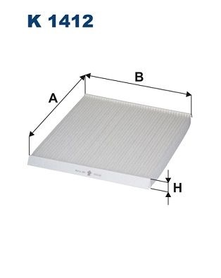 Filtron Invandigt Filter K 1412 Toyota K1412 Storlek 2
