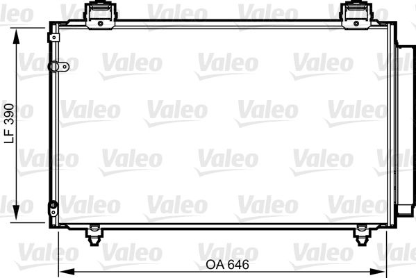 Condenser, air conditioning 814208 Valeo