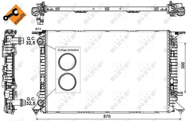 NRF Engine radiator AUDI,PORSCHE 53718 8K0121251AC,8K0121251AD,8K0121251AG Radiator, engine cooling,Radiator,Engine cooler 8K0121251AH,8K0121251AJ