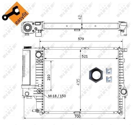 Nrf Radiator Bmw 50564 Storlek 2
