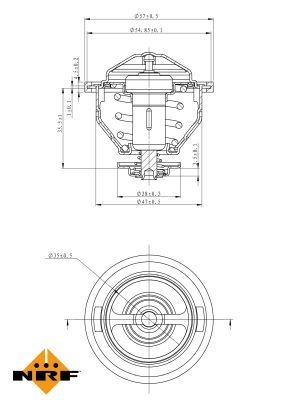 NRF Engine thermostat RENAULT,FIAT,HYUNDAI 725140 133823,96095011,96160901 063337,63337,9616090180,063337,2551129000,212151306015,9616090180,133823