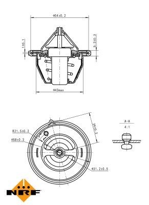 NRF Engine thermostat EASY FIT Opening Temperature: 90°C 725196 Thermostat, coolant,Thermostat HYUNDAI,CITROËN,KIA,ix35 (LM, EL, ELH),Tucson (TL, TLE)
