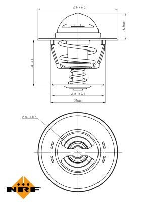 NRF Engine thermostat EASY FIT Opening Temperature: 84°C 725213 Thermostat, coolant,Thermostat VW,SEAT,GOLF III (1H1),Polo Schrägheck (6N1)