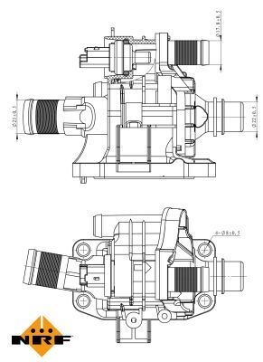 NRF Engine thermostat FORD,FIAT,PEUGEOT 725039 1336X2,9647767180,9647767180 1230673,1254379,1313841,3M5Q8A586AC,Y6021517X,11517805998,1336X2,30711526