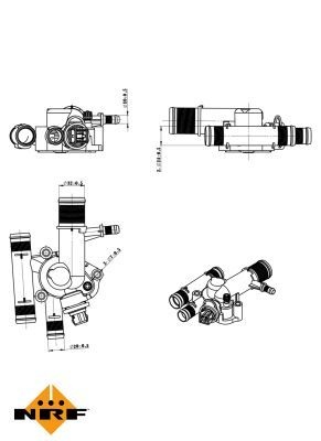 NRF Engine thermostat OPEL,RENAULT,NISSAN 725059 8200074346,8200674368,009112305 09112305,091160168,1106000Q0D,11060AW300,1106100QAD,04404305,4404305