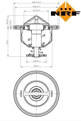 NRF Engine thermostat OPEL,RENAULT,HYUNDAI 725176 MD194988,19300RFWG01,19301RFW305 2500035531,2550035530,2550035531,2550035540,2550037200,255003A000