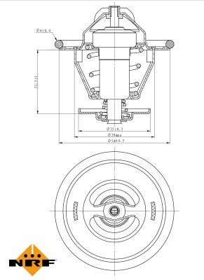 NRF Engine thermostat VW,AUDI,MERCEDES-BENZ 725214 03G121113A,044121113,056121113D 1002788,1031881,1096699,1540061,6100372,6106381,6176366,73TF8575A1A