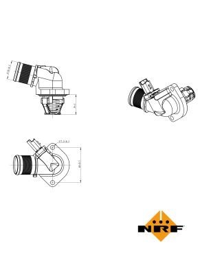 NRF Engine thermostat EASY FIT Opening Temperature: 103°C 725015 Thermostat, coolant,Thermostat FIAT,PEUGEOT,CITROËN,QUBO (225)