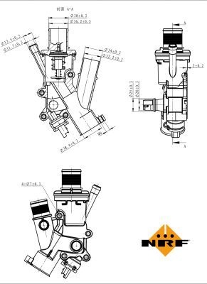 NRF Engine thermostat FORD,FIAT,PEUGEOT 725165 1336AS,9682141580,98036487 9803648780,1336AS,9803648780,9682141580,9803648780,1681993,1779760,1838288