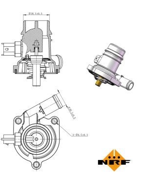 NRF Engine thermostat OPEL,CHEVROLET,VAUXHALL 725025 55579010,55593034,1338031 1338251,1338380,25200455,55565336,55579010,55593034,55565336,55579010