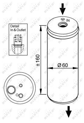 NRF Receiver Drier VW,AUDI,SKODA 33114 1C0820191,1C0820191B,1C0820191C AC Dryer,Air Conditioning Dryer,Dryer, air conditioning 1J0820191A,1J0820191B