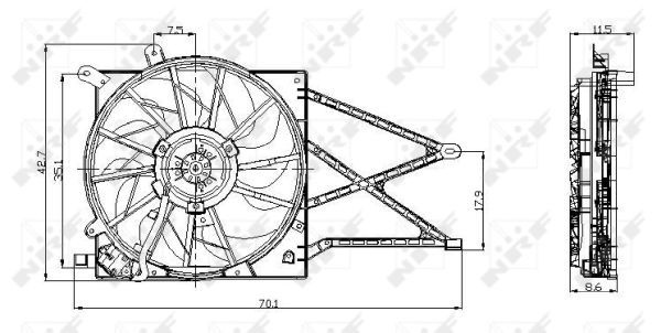 Opel Cooling Fan 47015 Nrf