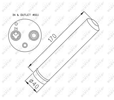 NRF Receiver Drier EASY FIT Aluminium 33285 AC Dryer,Air Conditioning Dryer HONDA,CIVIC VIII Hatchback (FN, FK)