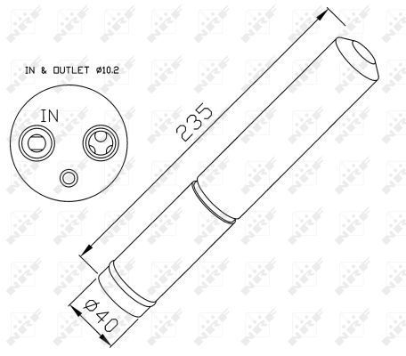 Dryer, air conditioning EASY FIT 33225 NRF Citroen NRF 33225