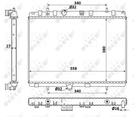 NRF Engine radiator OPEL,PEUGEOT,CITROËN 58226 133089,1330P8,1330P9 Radiator, engine cooling,Radiator,Engine cooler 133389,1333A1,96858526,9685852680