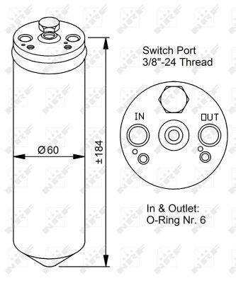 NRF Receiver Drier VOLVO,MITSUBISHI 33028 MB657712,MB813589,MB869217 AC Dryer,Air Conditioning Dryer,Dryer, air conditioning MB869218,MB898319,MR17542