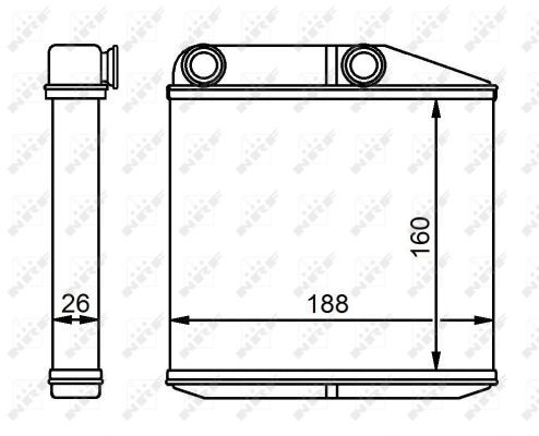 Nrf Varmevaxlare Kupevarmare Peugeot 54213 Storlek 2