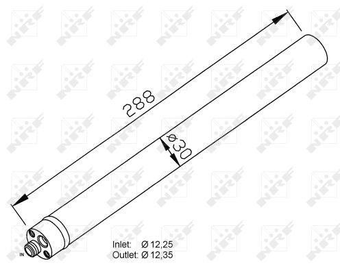 NRF Receiver Drier Refrigerant: R134a 33310 AC Dryer,Air Conditioning Dryer AUDI,A4 Avant (8K5, B8),A6 Avant (4G5, 4GD, C7),A3 Sportback (8PA)