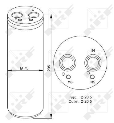 Dryer, air conditioning EASY FIT 33205 NRF Audi NRF 33205