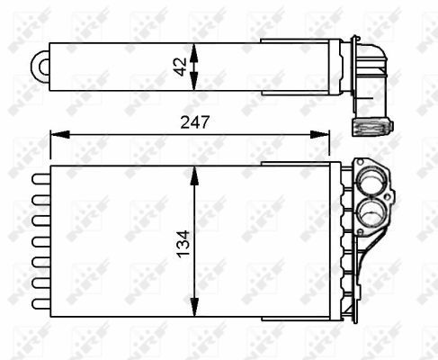 Nrf Varmevaxlare Kupevarmare Peugeot 53557 Storlek 2