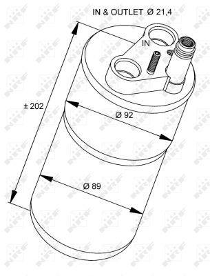 NRF Receiver Drier EASY FIT Aluminium 33322 AC Dryer,Air Conditioning Dryer RENAULT,ESPACE IV (JK0/1_),LAGUNA II (BG0/1_),LAGUNA II Grandtour (KG0/1_)