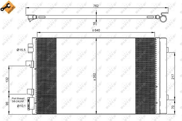 NRF Condenser EASY FIT 35938 AC Condenser,Condenser, air conditioning RENAULT,MEGANE III Grandtour (KZ0/1),Scénic III (JZ0/1_)