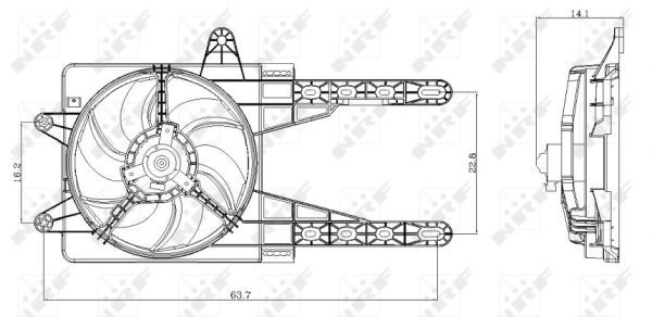 Fiat Cooling Fan 47247 Nrf