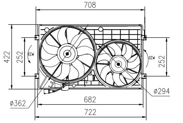 Nrf Kylflakt 47394 Volkswagen 47394 Storlek 2