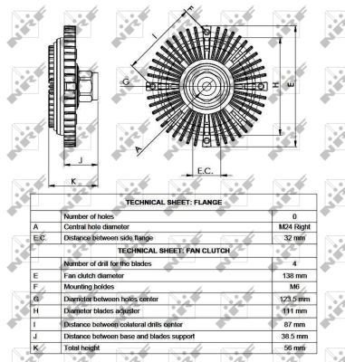 Ford Clutch Radiator Fan 49519 Nrf