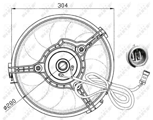 Audi Cooling Fan 47023 Nrf