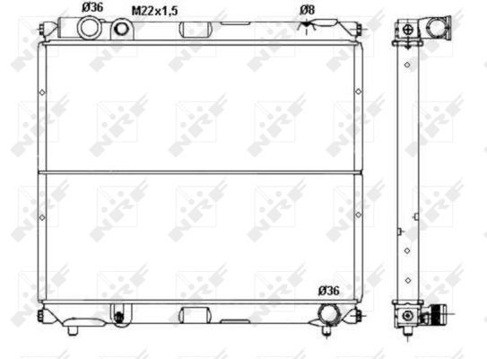 NRF Engine radiator Brazed cooling fins 50433 Radiator, engine cooling,Radiator SUZUKI,VITARA Cabrio (ET, TA),Vitara SUV (ET, TA, TD)