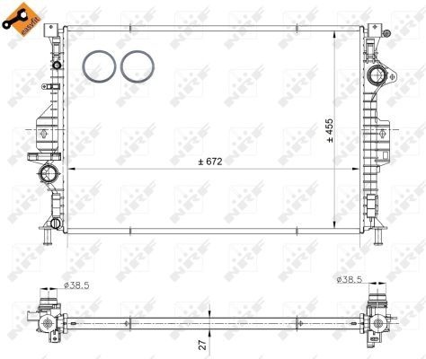 NRF Engine radiator FORD,VOLVO,LAND ROVER 53811 1433321,1493774,1778038 Radiator, engine cooling,Radiator,Engine cooler 6G918005FB,6G918005FC,LR002641