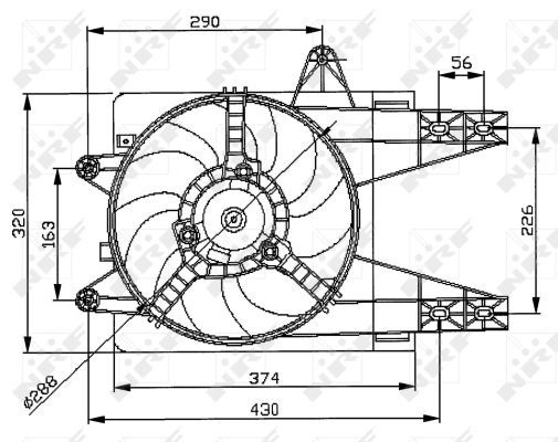 Fiat Cooling Fan 47038 Nrf
