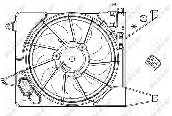 Dacia Cooling Fan 47225 Nrf