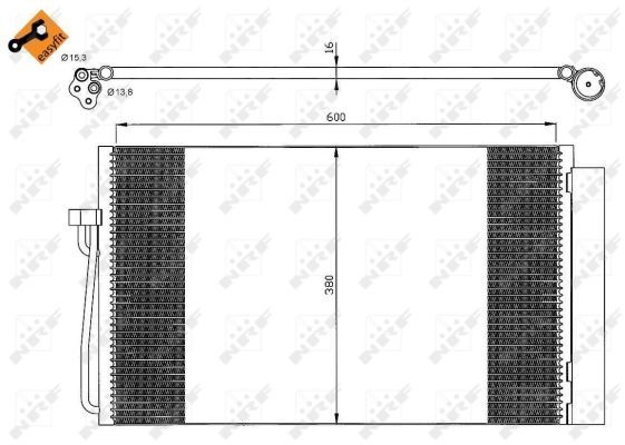 Condenser, air conditioning EASY FIT 35538 NRF Bmw NRF 35538