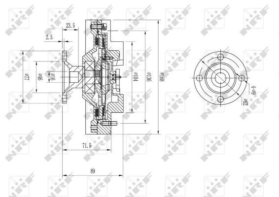 Toyota Clutch Radiator Fan 49598 Nrf