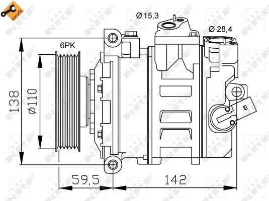 Nrf Kompressor Klimatanlaggning Easy Fit Seat 32146 Storlek 2