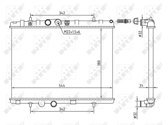 NRF Engine radiator OPEL,PEUGEOT,CITROËN 58226A 133089,1330P8,1330P9 Radiator, engine cooling,Radiator,Engine cooler 133389,1333A1,96858526,9685852680