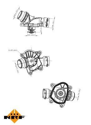 NRF Engine thermostat EASY FIT Opening Temperature: 88°C 725041 Thermostat, coolant,Thermostat BMW,3 Touring (E91),3 Limousine (E90),3 Limousine (E46)