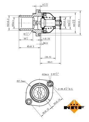 NRF Engine thermostat PEUGEOT,CITROËN,LANCIA 725035 1338A0,96300666,9630066680 9675707780,9630066680,9630066680,1338A0,9630066680,9675707780