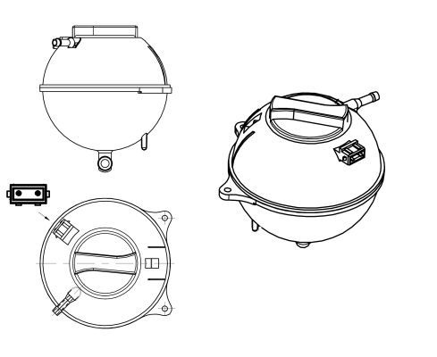 Expansion Tank, coolant EASY FIT Volkswagen NRF 454039