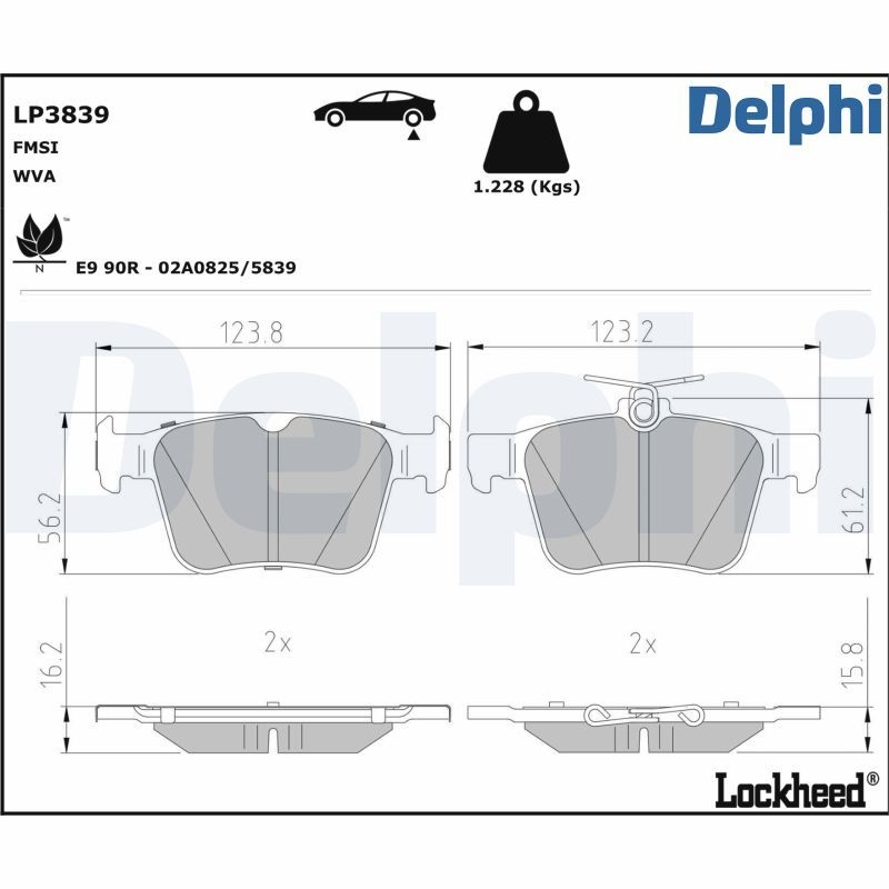 Brake pad set, disc brake