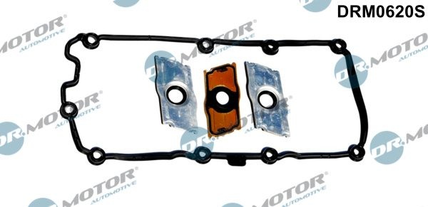 DR.MOTOR AUTOMOTIVE Gasket Set, rocker cover for cylinder 1-3 DRM0620S VW,AUDI,PORSCHE,Touareg (7LA, 7L6, 7L7),Touareg (7P5, 7P6)
